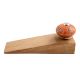 Orange And Black Etched Ceramic Wooden Door Stopper